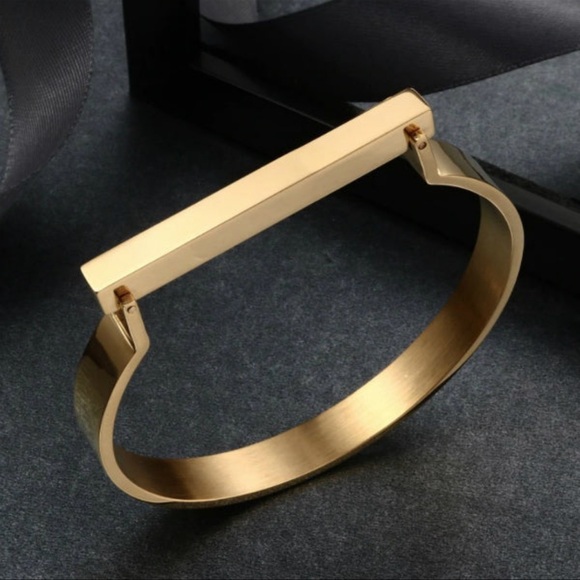 Lux Bar Bangle Bracelet - Stainless Steel - Picture 3 of 8